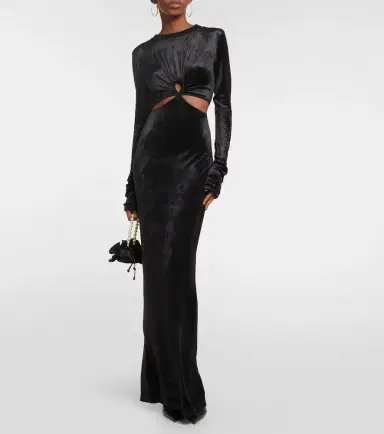Nensi Dojaka Cutout velvet maxi dress | Thumbnail 5