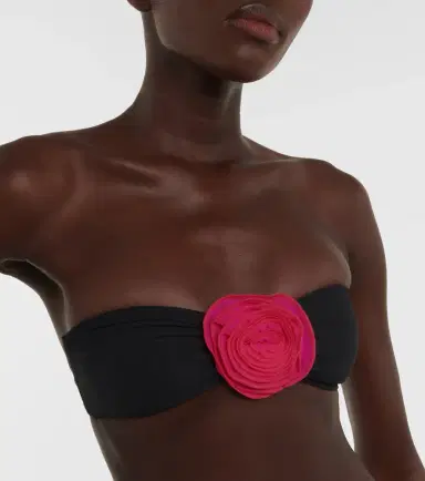 SAME Rose applique bandeau bikini top | Thumbnail 2