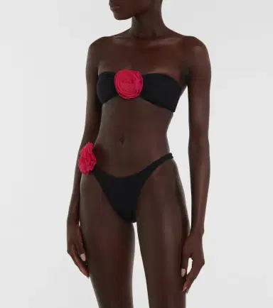 SAME Rose applique bandeau bikini top | Thumbnail 4