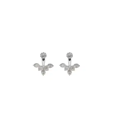 YEPREM Moonflower 18kt white gold earrings with diamonds | Thumbnail 1