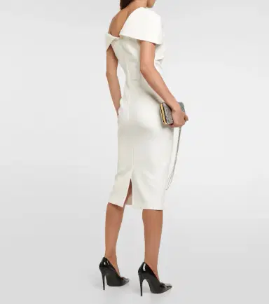 Safiyaa Salmone crêpe midi dress | Thumbnail 5
