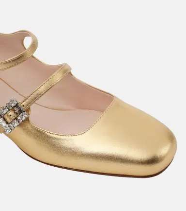 Roger Vivier Très Vivier metallic leather Mary Jane pumps | Thumbnail 2