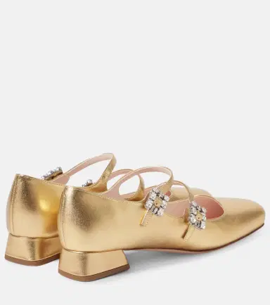 Roger Vivier Très Vivier metallic leather Mary Jane pumps | Thumbnail 4