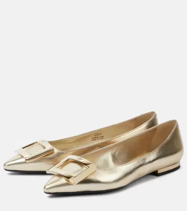 Roger Vivier Gommettine metallic leather ballet flats | Thumbnail 4 Roger Vivier Gommettine metallic leather ballet flats | Thumbnail 4