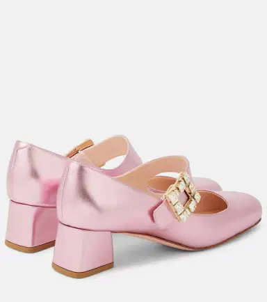 Roger Vivier Très Vivier metallic leather Mary Jane pumps | Thumbnail 4 Roger Vivier Très Vivier metallic leather Mary Jane pumps | Thumbnail 4