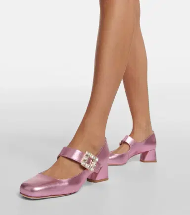 Roger Vivier Très Vivier metallic leather Mary Jane pumps | Thumbnail 6 Roger Vivier Très Vivier metallic leather Mary Jane pumps | Thumbnail 6