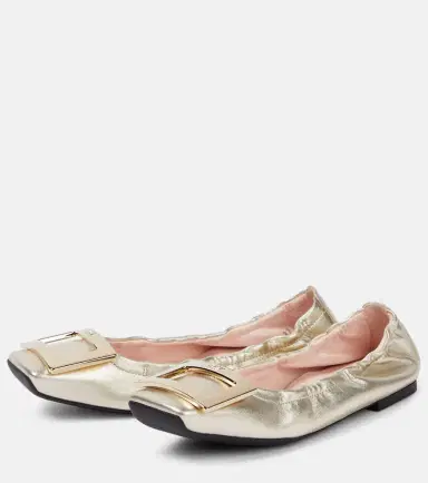 Roger Vivier Viv' Pockette leather ballet flats | Thumbnail 2