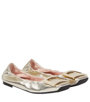 Roger Vivier Viv' Pockette leather ballet flats | Thumbnail 1
