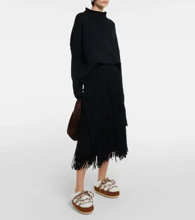 Moon Boot Suede-trimmed shearling mules | Thumbnail 6