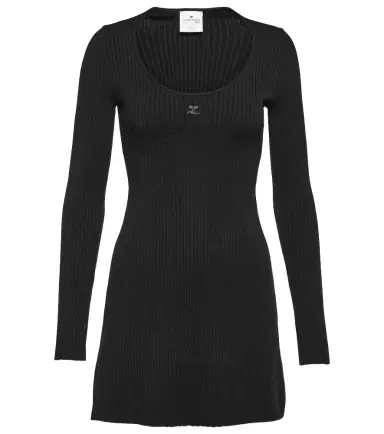 Courreges Courrèges Ribbed-knit jersey minidress | Thumbnail 1