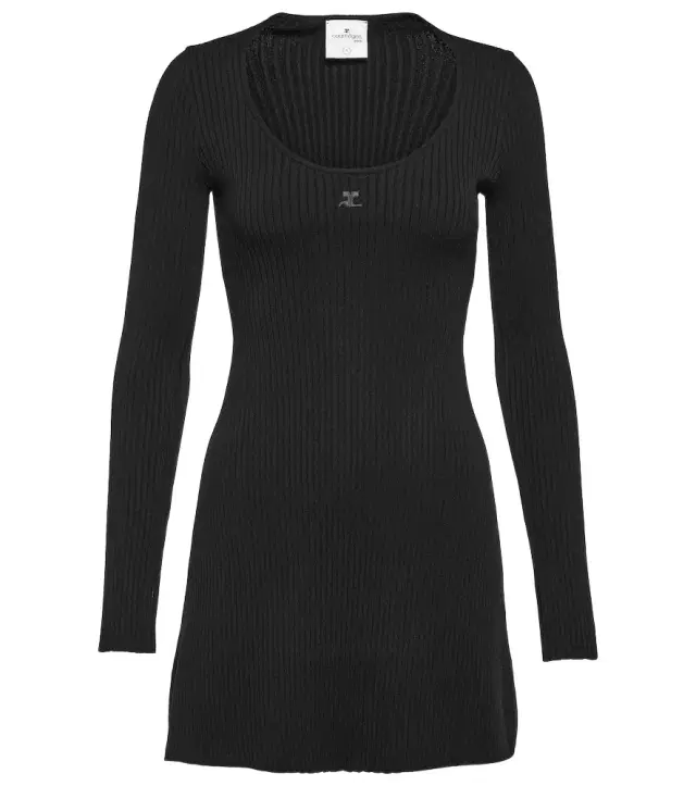 Courreges Courrèges Ribbed-knit jersey minidress