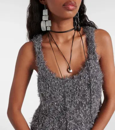 Isabel Marant Windy metallic knit minidress | Thumbnail 3