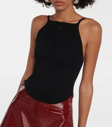 Courreges Courrèges Ribbed-knit tank top | Thumbnail 4