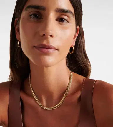 Anita Ko Meryl 18kt yellow gold hoop earrings | Thumbnail 3