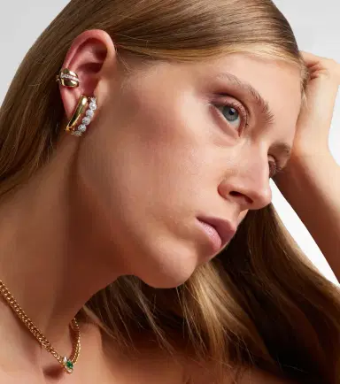 YEPREM Whisper 18kt gold ear cuff with diamonds | Thumbnail 4 YEPREM Whisper 18kt gold ear cuff with diamonds | Thumbnail 4