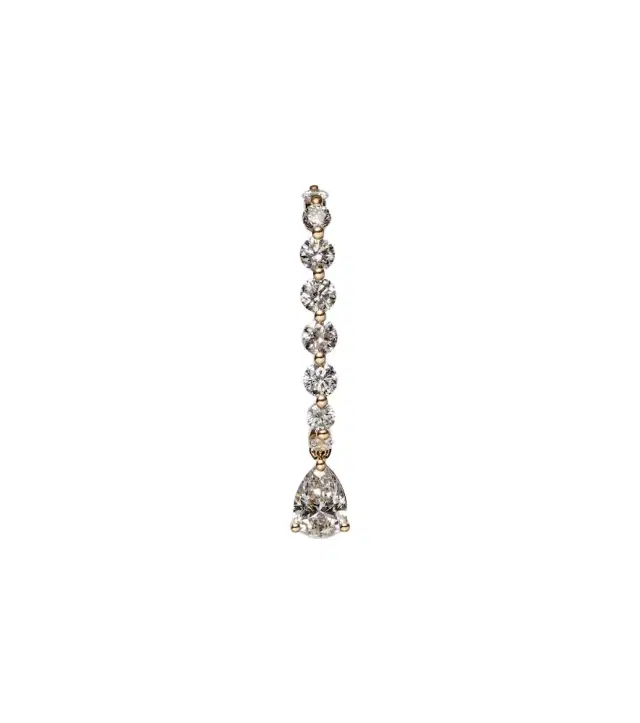 Anita Ko 18kt gold single earring with diamonds