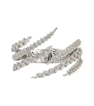 YEPREM Y-Couture 18kt white gold bangle with diamonds | Thumbnail 1