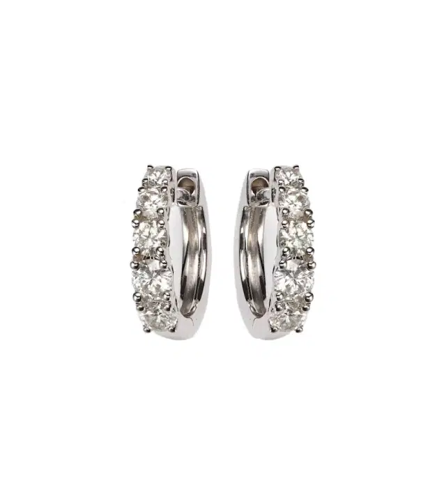 Anita Ko Huggie 18kt gold earrings with diamonds