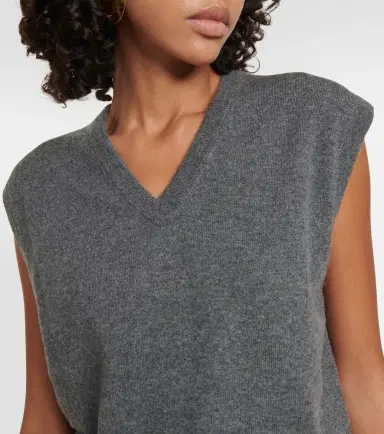 Extreme Cashmere N°243 Spencer cashmere-blend sweater vest | Thumbnail 5