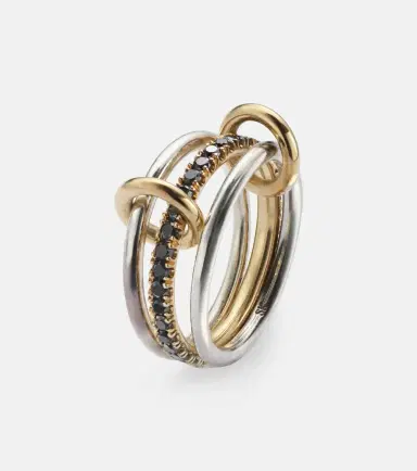 Spinelli Kilcollin Tigris 18kt gold and sterling silver ring with black diamonds | Thumbnail 5