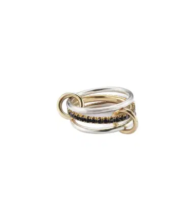 Spinelli Kilcollin Tigris 18kt gold and sterling silver ring with black diamonds | Thumbnail 1