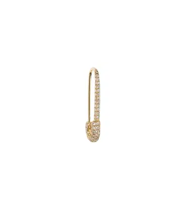 Anita Ko Safety Pin 18kt gold single earring with diamonds | Thumbnail 1