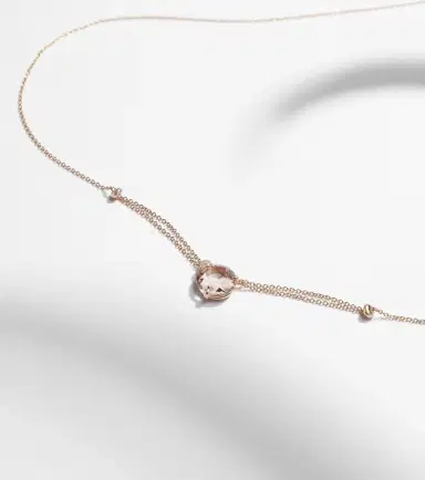 Bucherer Fine Jewellery 18kt rose gold necklace with morganite and diamonds | Thumbnail 6