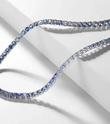 Bucherer Fine Jewellery Pastello Ocean Breeze 18kt white gold necklace with sapphires | Thumbnail 4