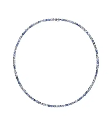 Bucherer Fine Jewellery Pastello Ocean Breeze 18kt white gold necklace with sapphires | Thumbnail 1