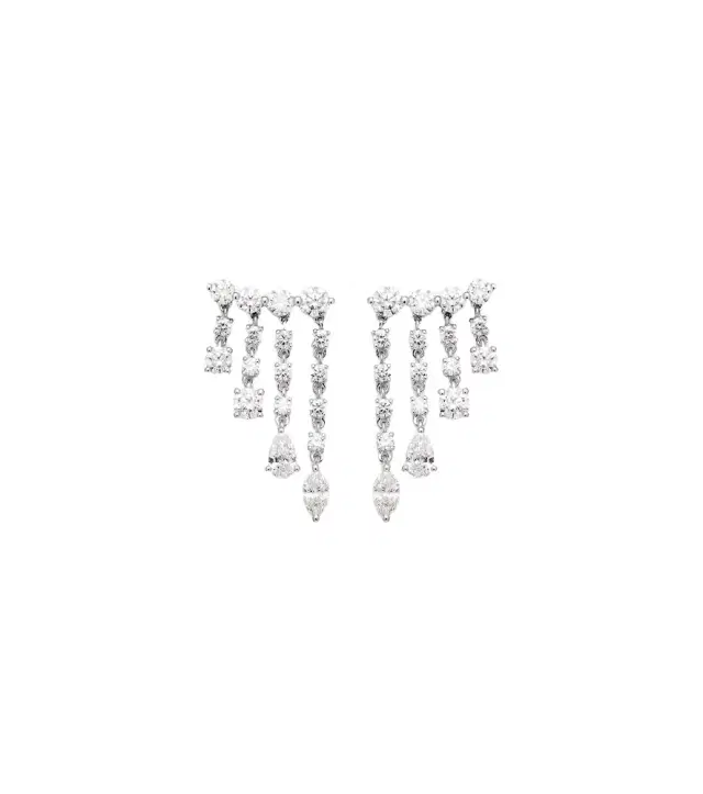 Anita Ko Rain Small 18kt white gold drop earrings with diamonds