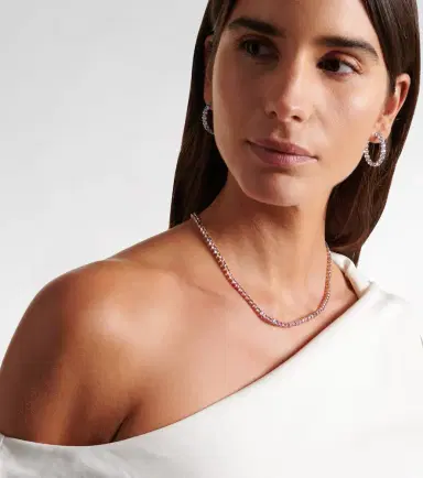 Bucherer Fine Jewellery Pastello Essentials Rivière 18kt rose gold necklace with sapphires | Thumbnail 4 Bucherer Fine Jewellery Pastello Essentials Rivière 18kt rose gold necklace with sapphires | Thumbnail 4