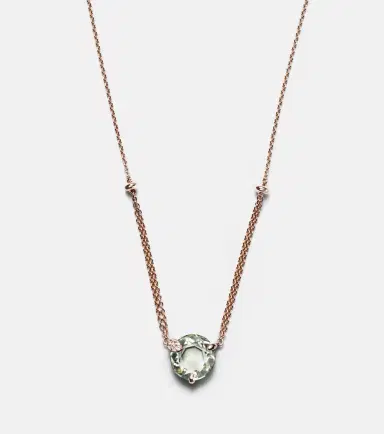 Bucherer Fine Jewellery 18kt rose gold necklace with prasiolite and diamonds | Thumbnail 2