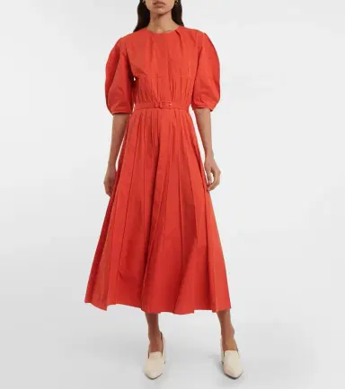 Gabriela Hearst Caden puff-sleeve cotton midi dress | Thumbnail 2