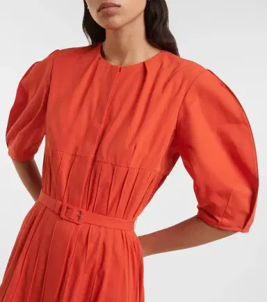 Gabriela Hearst Caden puff-sleeve cotton midi dress | Thumbnail 5