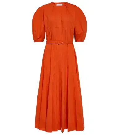 Gabriela Hearst Caden puff-sleeve cotton midi dress | Thumbnail 1