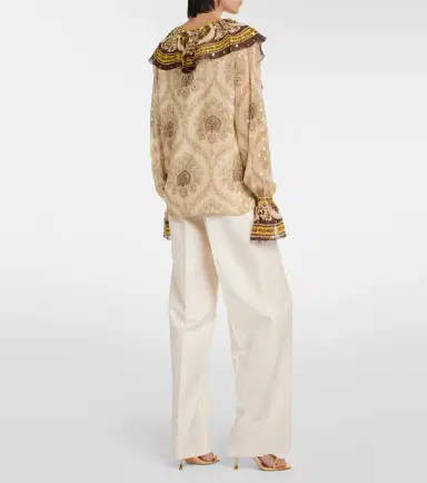 Etro Ruffled paisley silk-blend blouse | Thumbnail 2