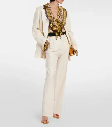 Etro Ruffled paisley silk-blend blouse | Thumbnail 3