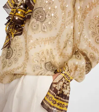 Etro Ruffled paisley silk-blend blouse | Thumbnail 6