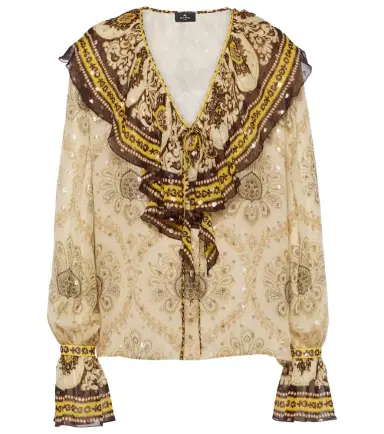 Etro Ruffled paisley silk-blend blouse | Thumbnail 1