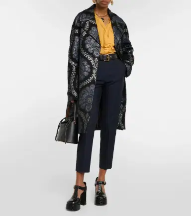 Etro Printed cotton-blend jacquard slim pants | Thumbnail 2