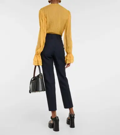 Etro Printed cotton-blend jacquard slim pants | Thumbnail 3
