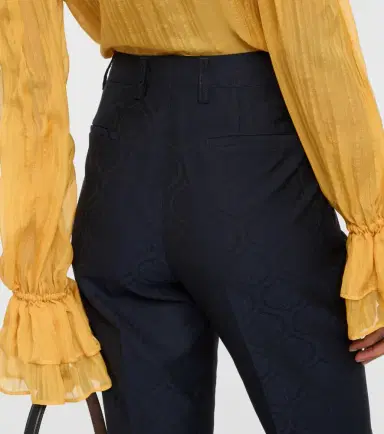 Etro Printed cotton-blend jacquard slim pants | Thumbnail 4