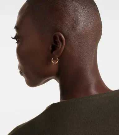 Sophie Bille Brahe Petit Courant 18kt gold hoop earrings with diamonds | Thumbnail 4 Sophie Bille Brahe Petit Courant 18kt gold hoop earrings with diamonds | Thumbnail 4