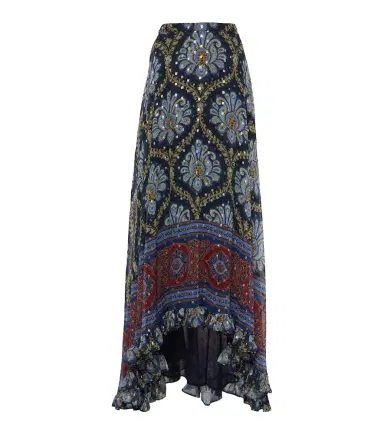 Etro Paisley silk jacquard maxi skirt | Thumbnail 1