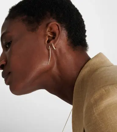 Sophie Bille Brahe Boucle Ensemble Petite 18kt gold single earring with diamonds | Thumbnail 4