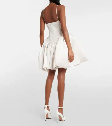 Danielle Frankel Bridal Estelle satin twill minidress | Thumbnail 3