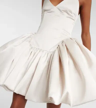 Danielle Frankel Bridal Estelle satin twill minidress | Thumbnail 5