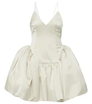 Danielle Frankel Bridal Estelle satin twill minidress | Thumbnail 1