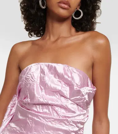 The Attico Strapless satin minidress | Thumbnail 4