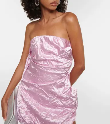The Attico Strapless satin minidress | Thumbnail 5